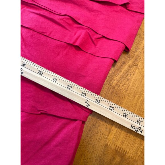 Brand VELVET Ruffle Layered Stretch Knit Skirt Knee-Length Bodycon - Picture 4 of 10